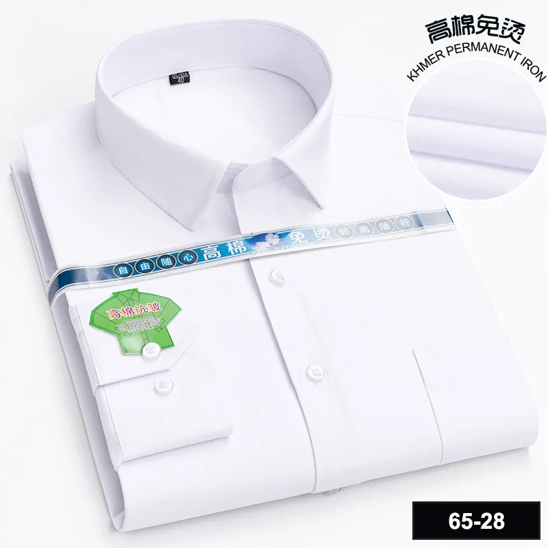 Men's Long Sleeve Casual Shirts Fashion Print Cotton Standard Fit Button Pocket Soft Shirts For Man Office Business Dress New