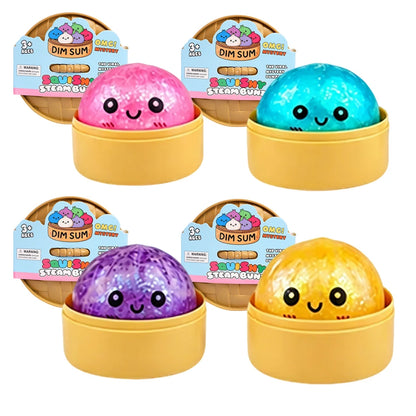 Glitter Dumpling Squishy ULTRA RARE Gold Glitter Hidden Edition Dumplings Sensory Steamer Soft TPR Dough Ball for Stress Relief