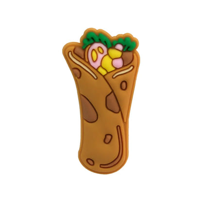 1/25PCS Delicious Food Series Shoe Accessories Charms for Women Men Sandwich Donut Pizza Shoe Decorations Fashion Clog Buckle