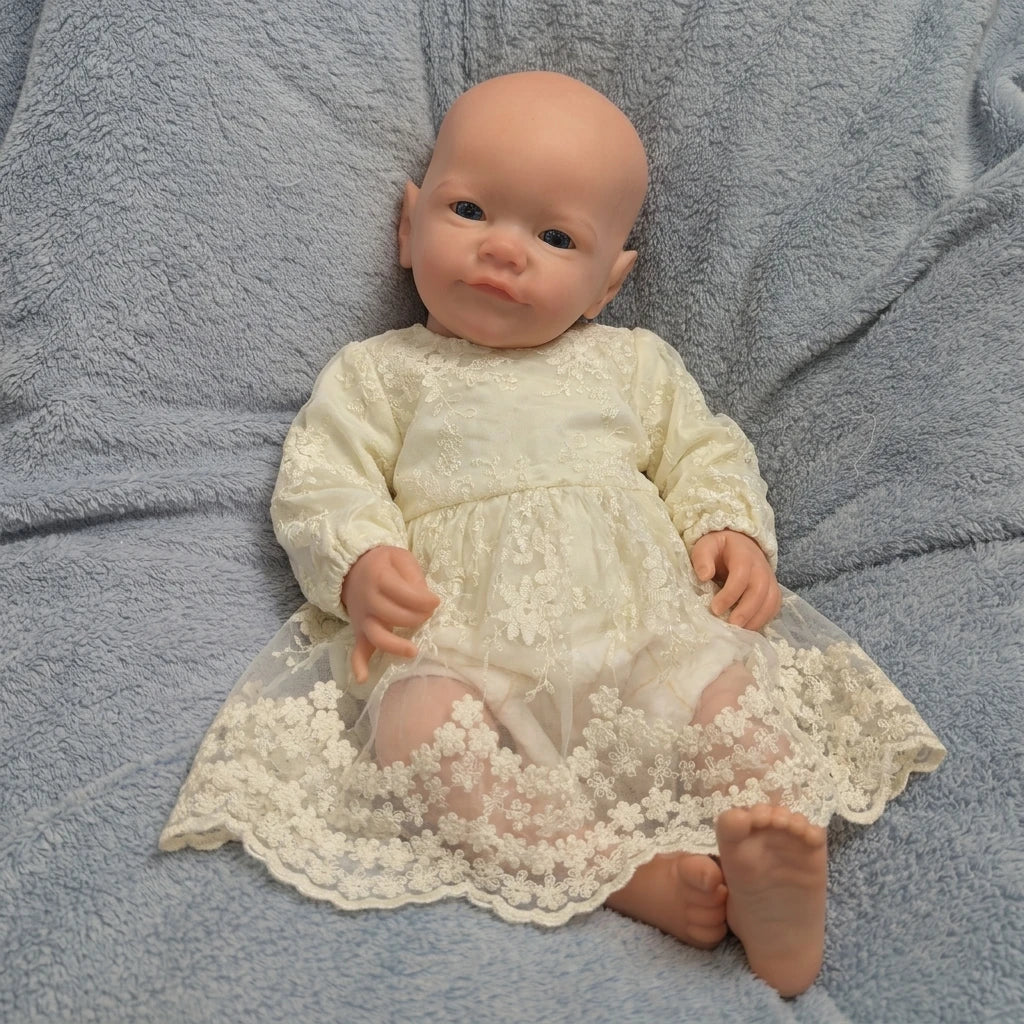 18 Inch August Silicone Bebe Reborn Doll Handmade Soft Touch Newborn Baby Doll For Birthday Gift