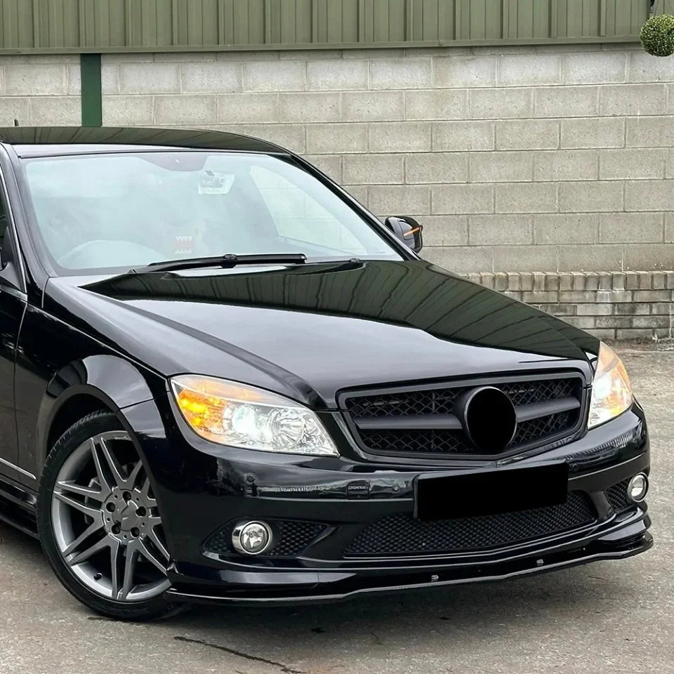 XVIP AMG Style Front Bumper Grille For Mercedes Benz C-Class W204 2008-2014 C180 C200 C350 S204 Glossy Black GTR Style Grille