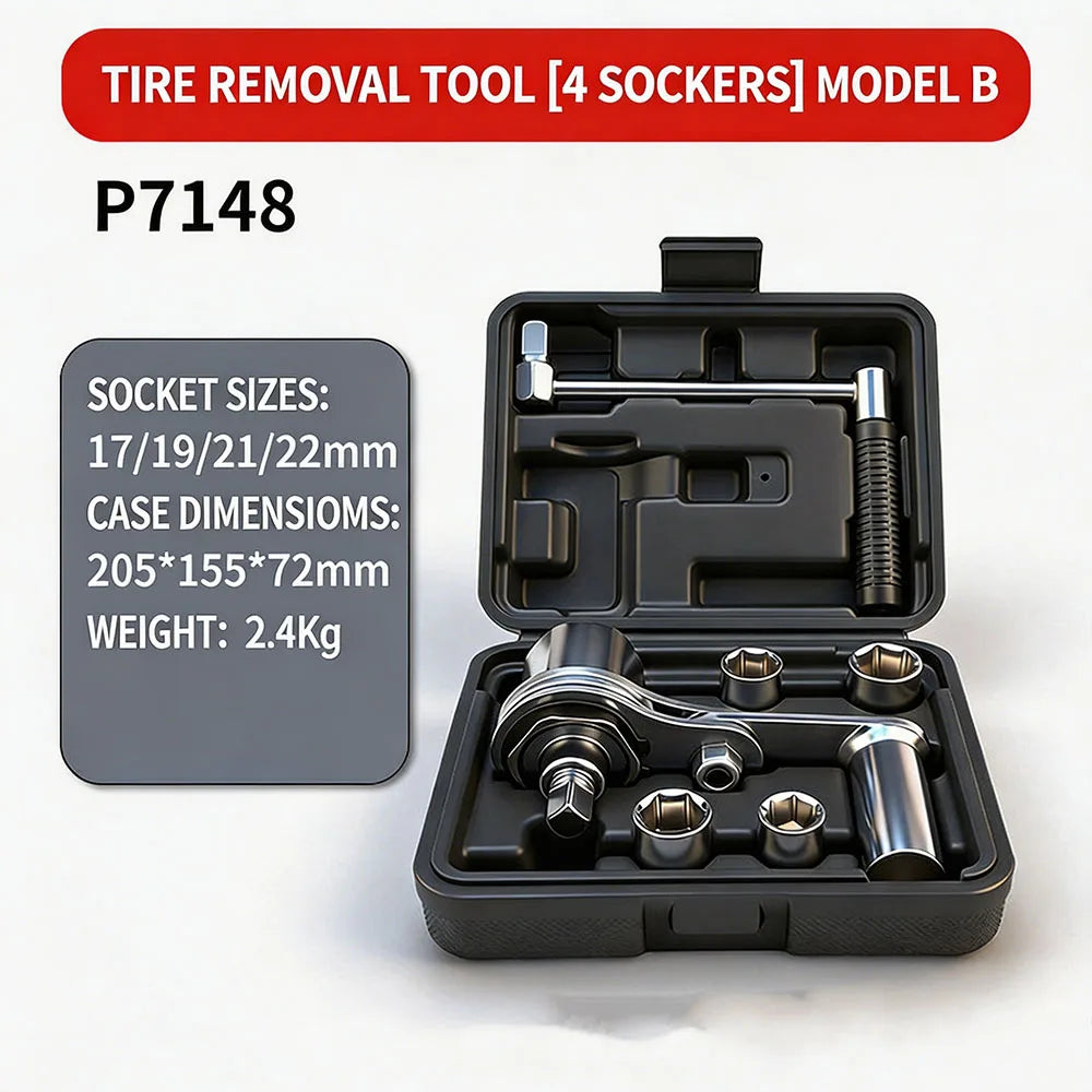 Torque Multiplier Wrench Set 1/2 Drive Heavy Duty Lug Nut Remover with 17 19 21 22mm Sockets Car Tire Repair Tool