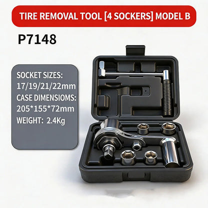 Torque Multiplier Wrench Set 1/2 Drive Heavy Duty Lug Nut Remover with 17 19 21 22mm Sockets Car Tire Repair Tool