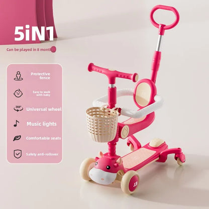 6-in-1 Toy Scooter for Boys and Girls – Children’s Scooter, Ideal for Developing Children’s Balance