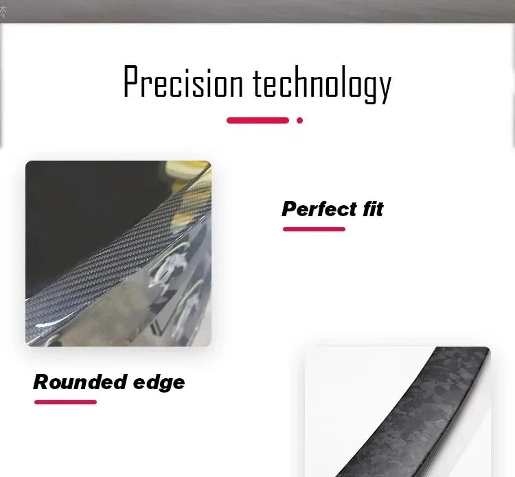 Real Carbon Fiber Spoiler For Tesla Model Y 2024 Trunk Spoilers Model 3 Highland Rear Door Tail Trunk Wings Car Accessories