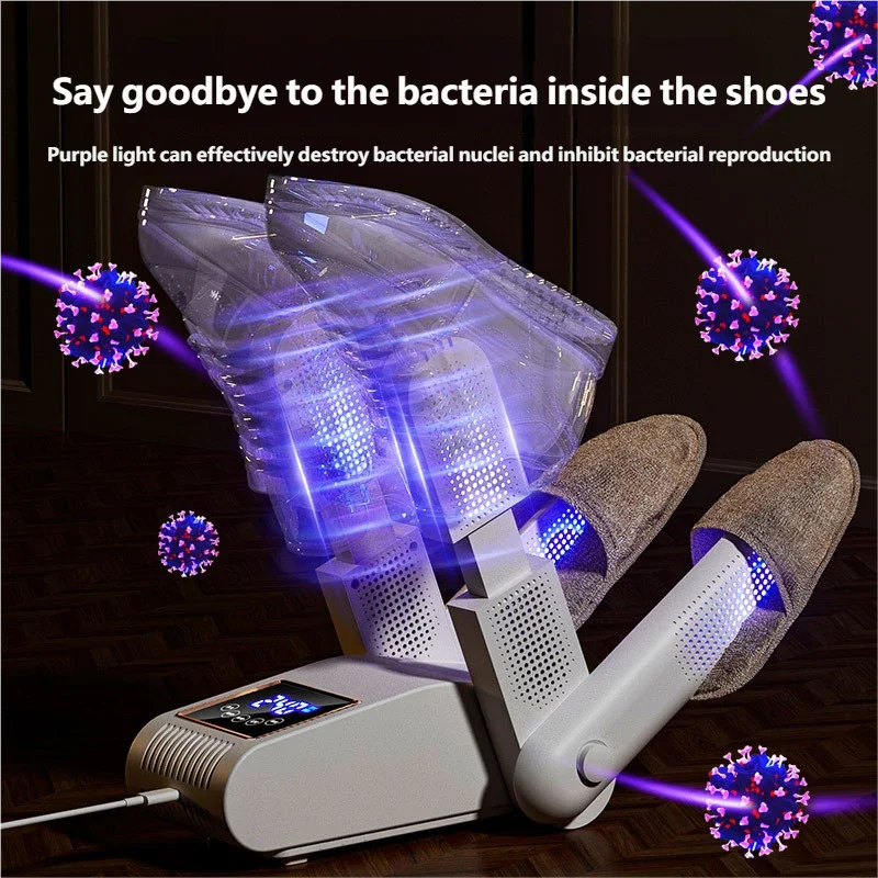 Shoe Dryer Portable Electric Shoe and Boot Dryer 180° Folding Design Smart Display for Shoes Gloves Hats Socks Ski Boots