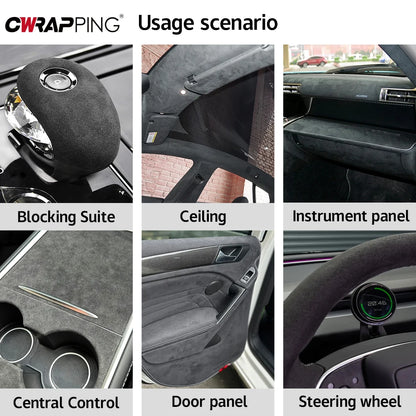 Car Body Film Vinyl Wrap Decal Vinyl Wrap  Self-Adhesive Auto Interior Door Suede Stickers Leather Repair for Car Accessories