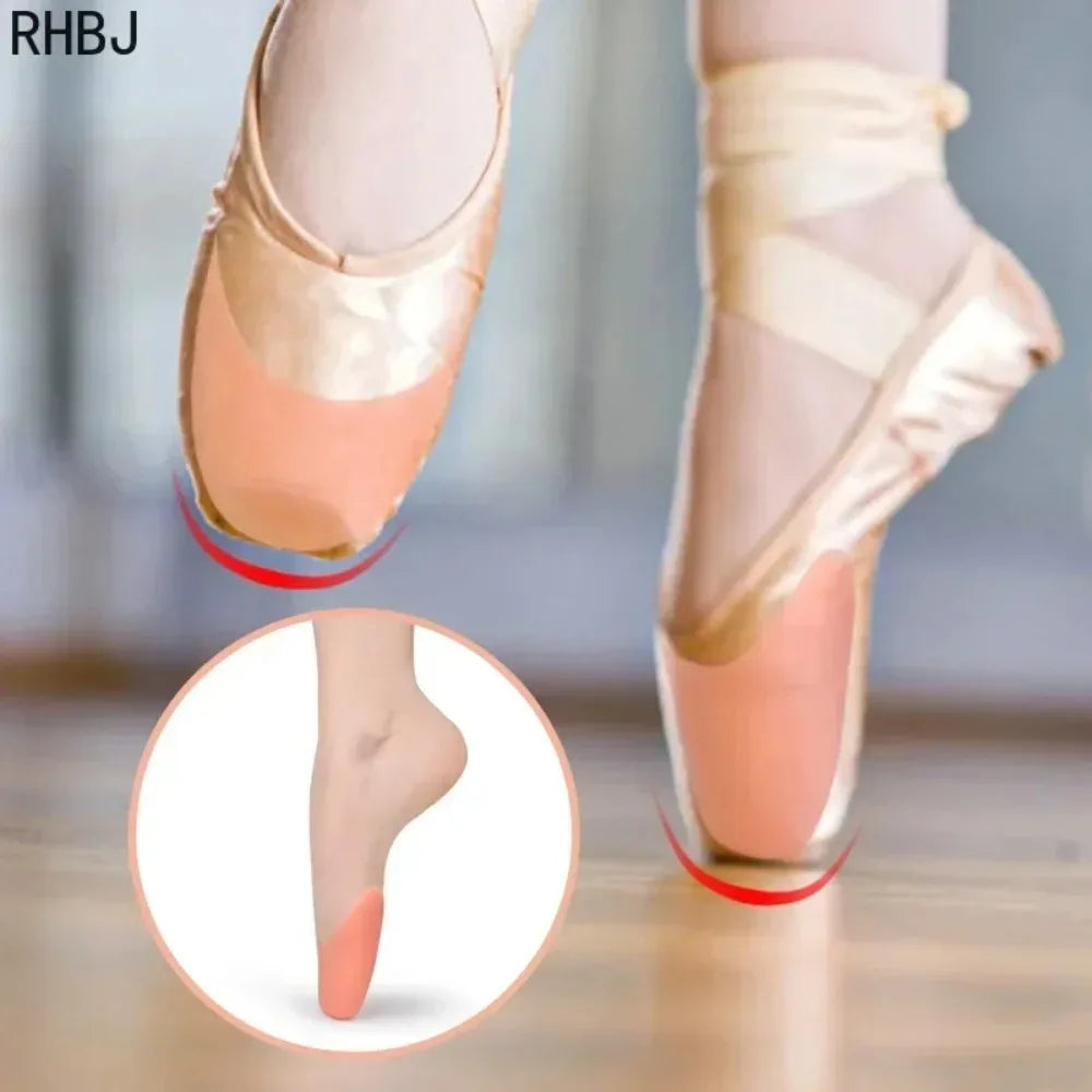 5pair Women's Professional Soft Silicone Gel Toe Dance Shoe Pads Ballet Pointe Forefoot Gel Insole Pad Anti-Pain Foot Care Tool