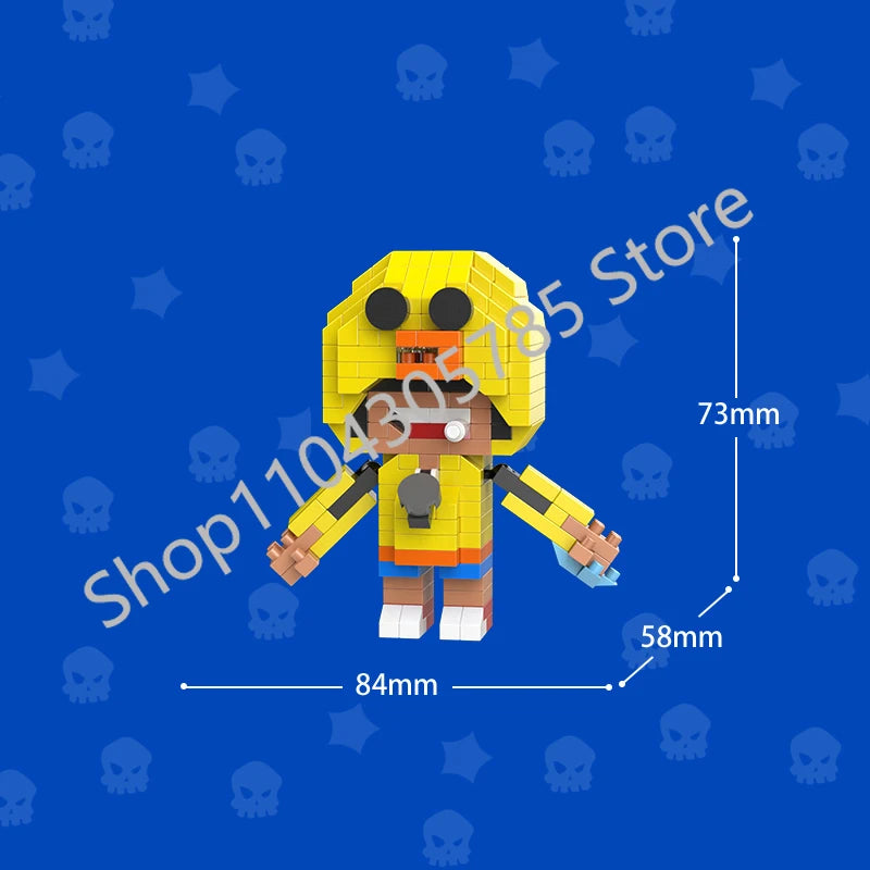 Mini Anime Brawl Stars Figures Pack Fashion Original Decorations Cartoon Heroes Model Dolls Boys Christmas Gifts Collectible
