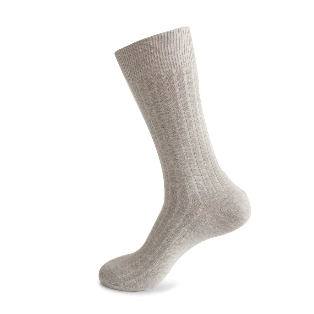 6 Pairs Large Men's Cotton Office Socks Long Solid White Black Mid-Calf Business Formal Sock Casual Plus Size 45 46 47 48 49 50