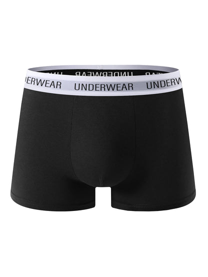 10Pcs High-Quality Men's Underwear Trendy Classic Men's Boxer Briefs Casual Sports Panties Soft Comfortable Breathable Shorts