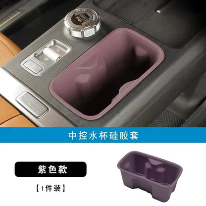 For Chery ICAR V27 2026 Silicone Cup Holder Mat Wireless Charging Anti Slip Pad Tailgate Storage Box Interior Accessories Kit