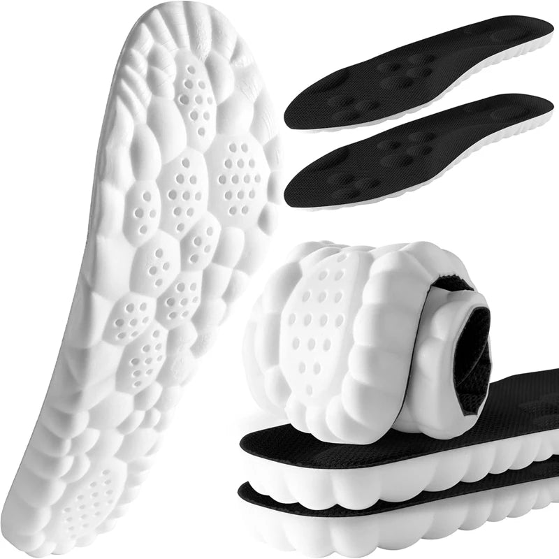 4D Cloud Insoles for Men Women Shock Absorption Inserts Soft Memory Foam Insoles for Shoes Boots Sneaker 1Pair/3Pair/5Pair/8Pair