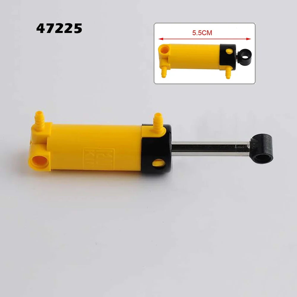 MOC Bricks Technical Parts Pneumatic Pump Small V2 with Reinforced Cylinder Hose Air Power Bricks Compatible With 8800 Blocks