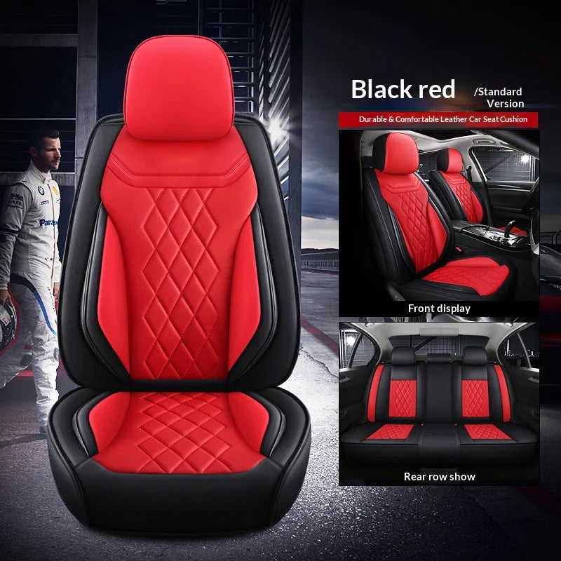 Universal Five-Seater Car Seat Covers Premium Leather Four Seasons Suitable for Most Cars SUVs Off-Road Vehicles