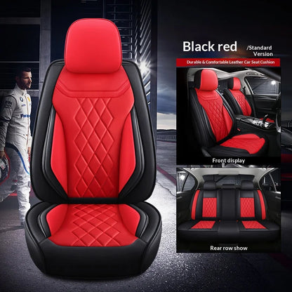 Universal Five-Seater Car Seat Covers Premium Leather Four Seasons Suitable for Most Cars SUVs Off-Road Vehicles