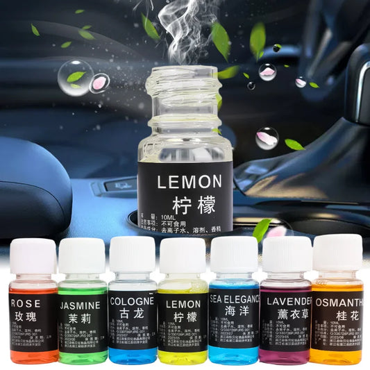 10ml Car Perfume Refill Plant Essential Oil Aroma Diffuser for Fragrance Rose Lemon Jasmine Tea Tree Aroma Diffuser Humidifier