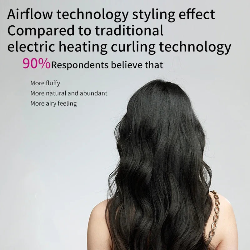 SenCiciMen Hair Styler Curling Iron Hair Hot Air Brush Curling Barrel Hair Dryer Salon Professional Curly Straight Hair Styler
