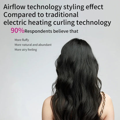 SenCiciMen Hair Styler Curling Iron Hair Hot Air Brush Curling Barrel Hair Dryer Salon Professional Curly Straight Hair Styler