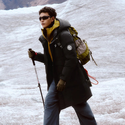 Semir Down Jacket Men Long Length 2024 New Winter Outerwear Waterproof and Warm Outdoor Travel Outerwear