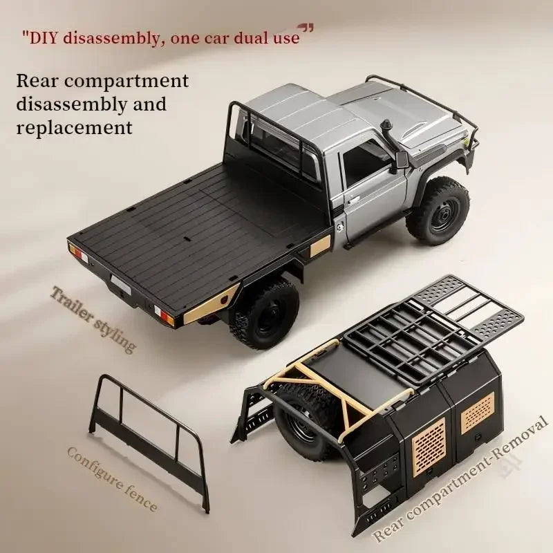 MN MODEL Full Scale RC CAR MN82 Upgraded MN82 PRO Controllable Headlights 2.4G 4WD Off-Road Car Pick Up Truck Toy for Kids Gifts