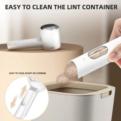 USB Rechargeable Fabric Shaver LED Display 6-Blade Electric Lint Remover Sweater Defuzzer Portable Clothes Fuzz Trimmer