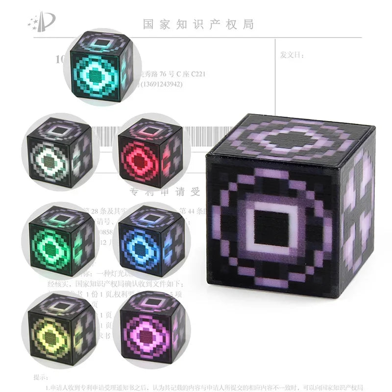 2CM Light-up Magnetic Square Building Blocks Replacement Parts DIY Educational Assembly Street Scene Lamp Bricks Kid Toy