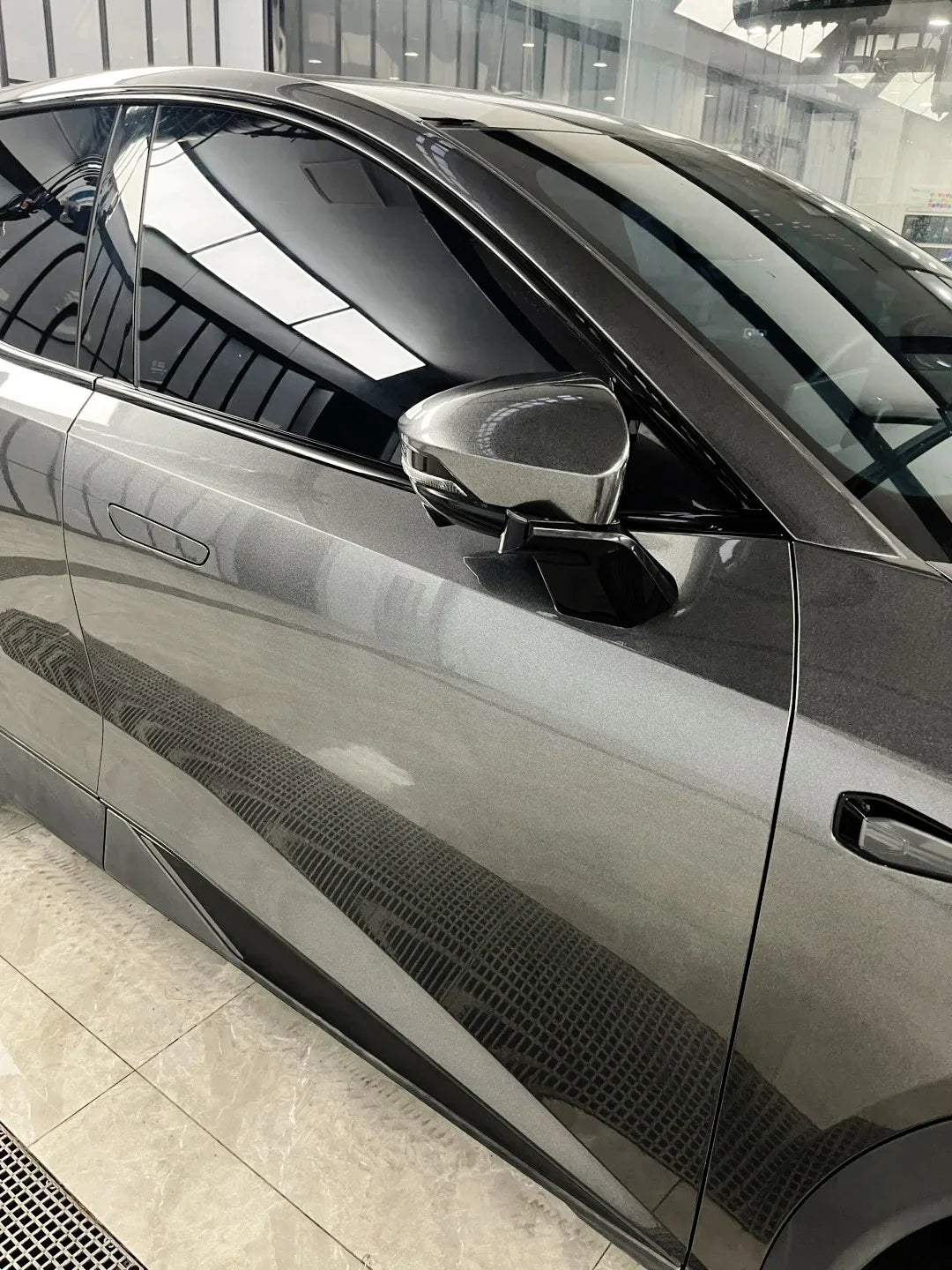 Car Satin Metalliced Graphite Grey Sticker Waterproof Air Release DIY Stickers Car Adhesive Vinyl for Auto Motorcycle Body Decor