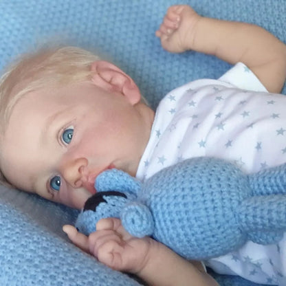 20 Inch Reborn Baby Doll With Platinum Hair Painted By Artists 3D Skin Handmade Rooted Hair Saskia Newborn Doll