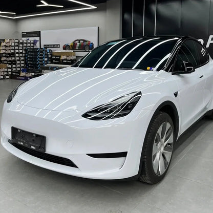145cmx200cm Car Vinyl Wrap Hood Roof Cover for Car Tuning Accessories Custom Size Sticker Glossy White Auto Door Protective Film