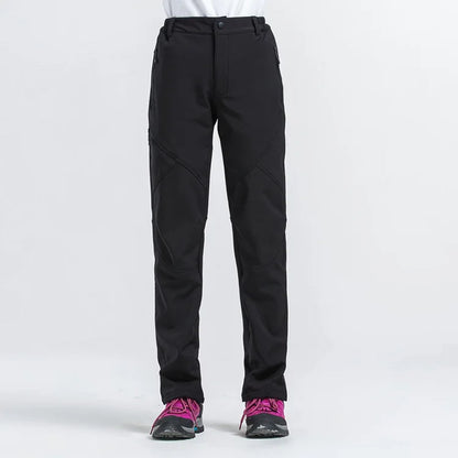 TRVLWEGO Women's Winter Hiking Pants Outdoor Camping Travel Windproof Snow-Fleece Lined Breathable Warm Trekking Trousers