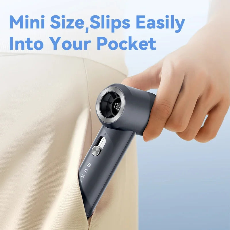 MUXNW Mini Handheld Fan 17000RPM Turbo Fan 100 Speed Settings Digital Display Rechargeable Portable Fan
