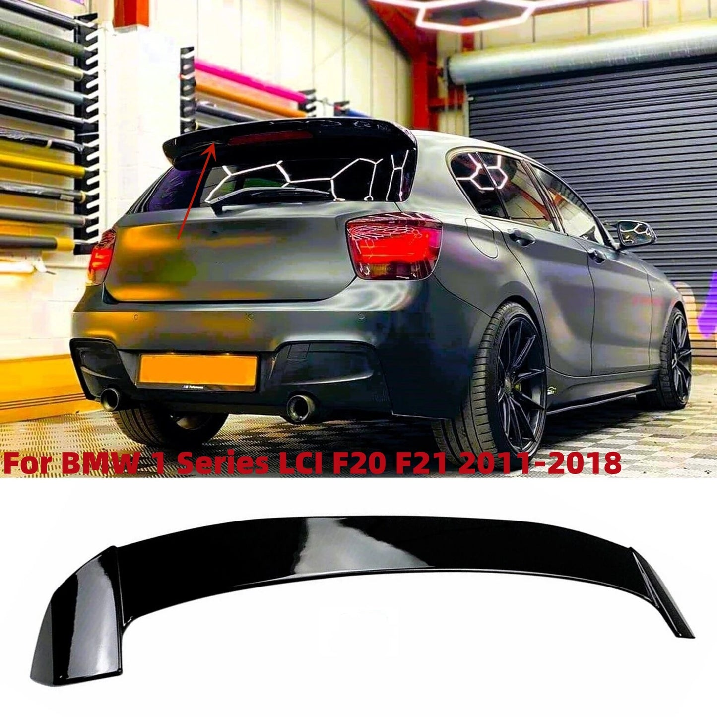 For BMW 1 Series LCI F20 F21 116i 120i 118i M135i M140i 2011-2018 Tail Wings Fixed Wind Spoiler Car Rear Wing Boot Spoiler