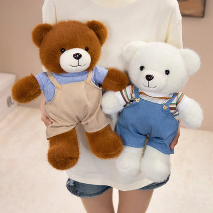 Cartoon Bear Plush Pillow Toy Cuddly Hug Animal Plushie Stuffed Doll Kawaii Room Decor Cute Gift for Girlfriend Xmas