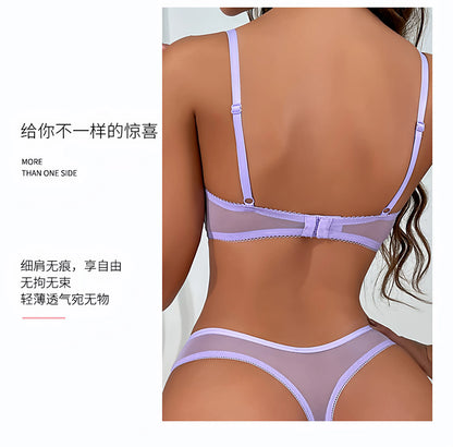 New Arrival French Style Lace Bra Set Female Push Up Underwire Thin Cup Anti Sagging Comfort Lingerie Suit For Everyday Wear Set