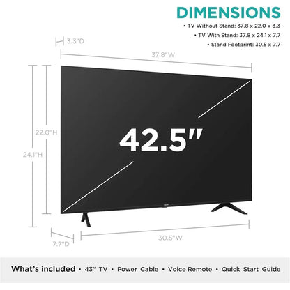 43-Inch Class R6090G Roku 4K UHD Smart TV with Alexa Compatibility (43R6090G, 2020 Model)