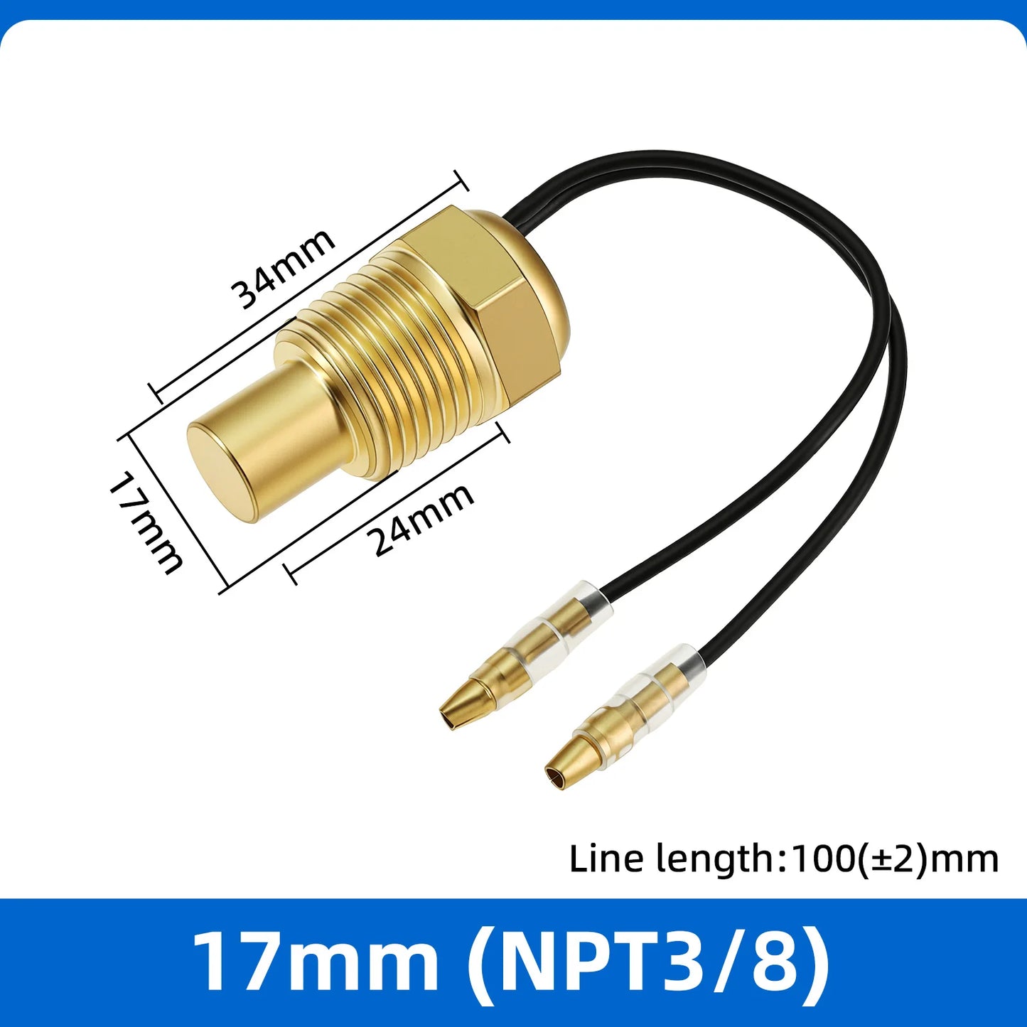 Auto Temperature Meter with Sensor 1/8 NPT 52mm LED Digital Oil /Water Temp Indicator PSI Oil Press Black Gauge Fit Gasoline Car