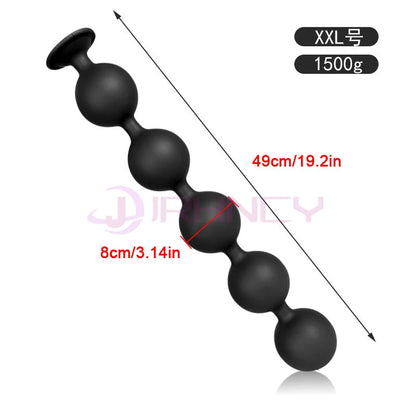 Huge Anal Plug 9cm Anal Beads 100% Liquid Silicone Soft Anal Balls Big Buttplug Prostate Massager Adult Sex Toys For Men