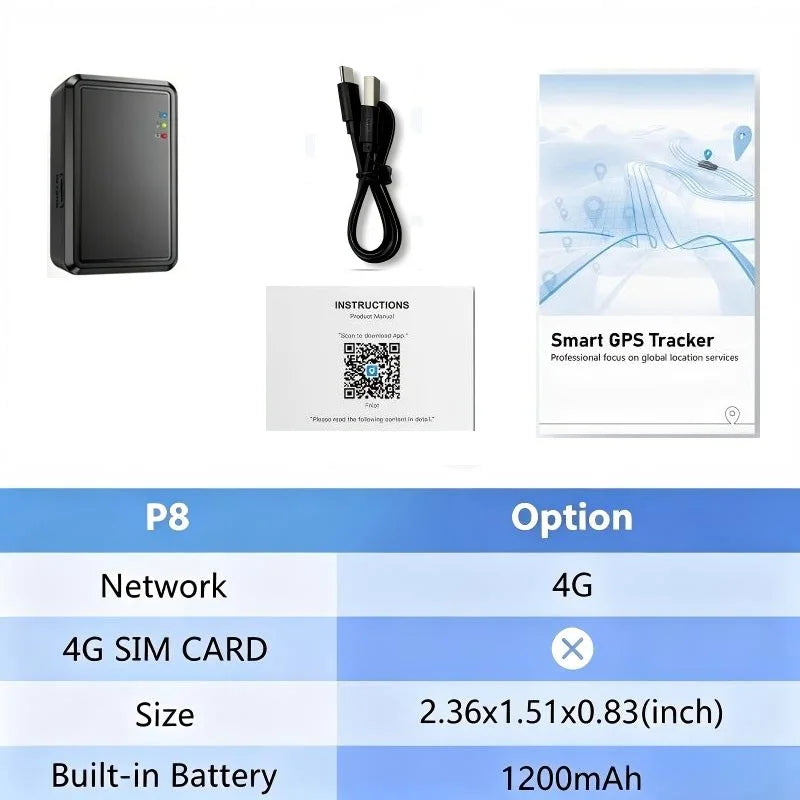 4G GPS Tracker Car 10000/20000mAh Vehicle GPS Locator Real-time GPS Tracking Device Long Standby Anti-theft Alarm Position APP