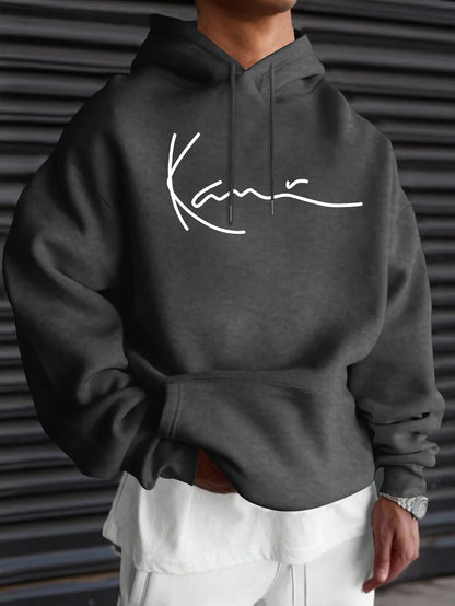 fashion Print Autumn winter models Men's windproof Warm Cotton Oversized Hoodie Outdoor Commuter Women's High Elastic Top