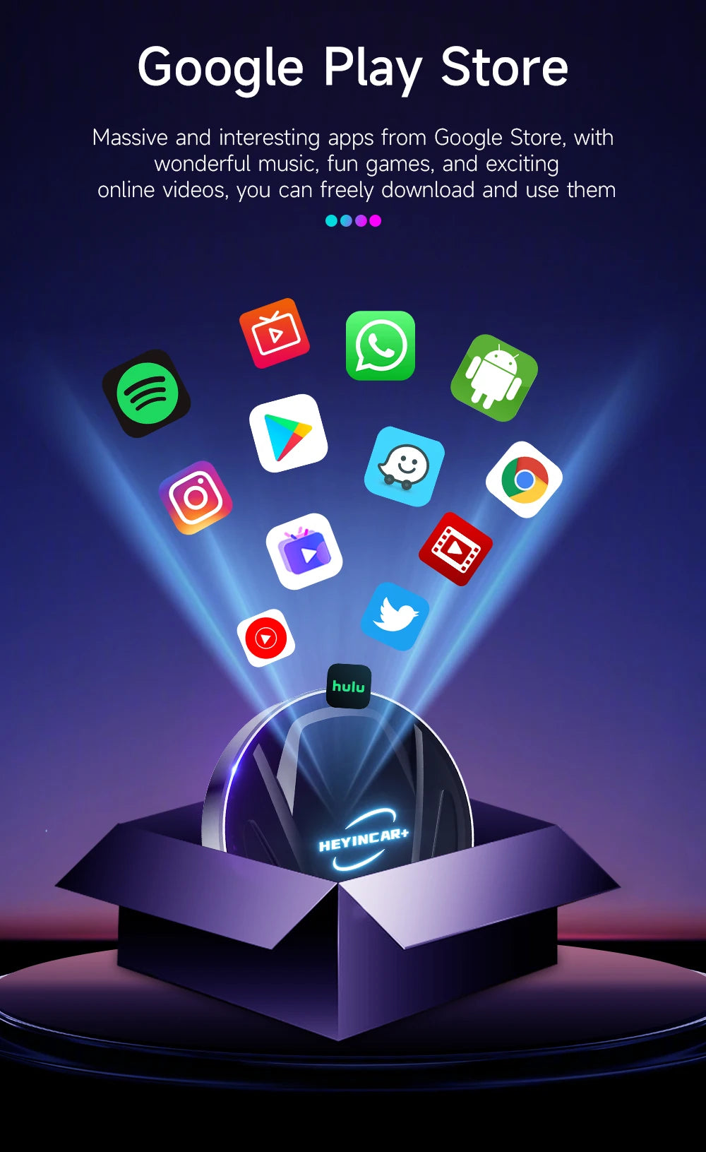 Android 13 HEYINCAR CarPlay AI Box Qualcomm SM6225 Wireless CarPlay Android Auto Smart TV Box For Netflix YouTube 4+64G 8+128G