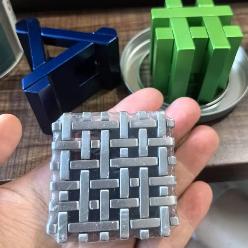 Metal Puzzles Brain Teasers Difficult Level 10 Magic Mind Challenge Assembly & Disentanglement IQ Test For Kids Teens Adults