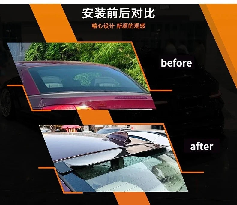 Rear Roof Spoiler Splitter Wings Rear Window Spoiler Body Kits for BMW 3 Series M3 E90 4-Door Sedan 2005-2012 Rear Wing Lip