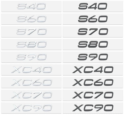 3d Black Car Trunk Letters For Volvo C30 V40 V50 V60 V90 S40 S60 S80 S90 XC40 XC60 XC90 Emblem Logo Badge Sticker Accessories