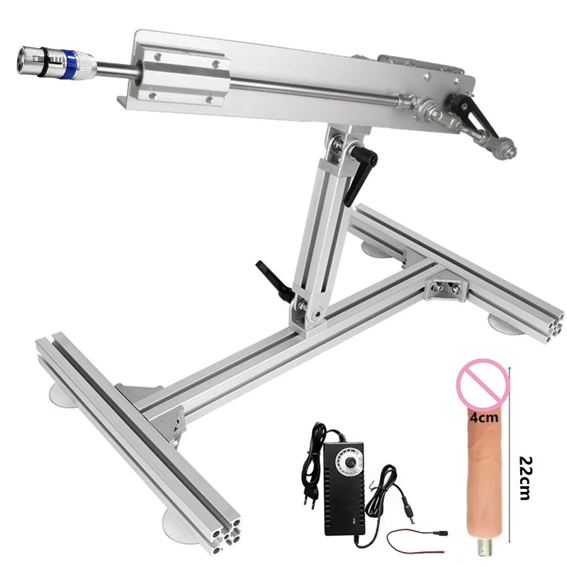 3XLR Telescopic Sex Machine with Dildo with Bracket 2-8CM/3-15CM/6-20CM Stroke 100V-240V Big Thrust Masturbation Sexual Kits