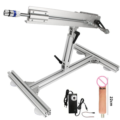 3XLR Telescopic Sex Machine with Dildo with Bracket 2-8CM/3-15CM/6-20CM Stroke 100V-240V Big Thrust Masturbation Sexual Kits