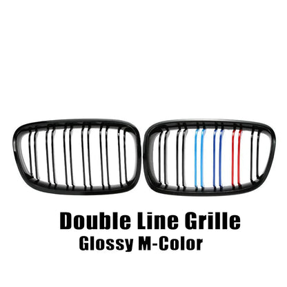 XVIP Car Front Grille Grills Gloss Black for BMW 1 Series F20 m140i 118d F21 2012-2014 Front Diamonds Style Grille Accessories