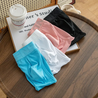 1/2/3 PCS Men's Underwear Mens Breathable Thread Modal Panties Breathable Skin Friendly Mid Rise High Fork Solid Color Briefs