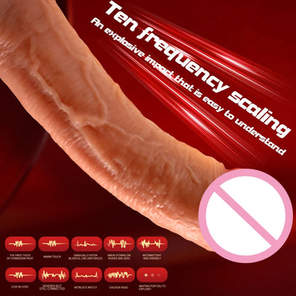 Female Realistic Dildo Vibrator Soft Silicone Heating Big Dick Vagina Anal Massager G-spot Masturbation Sex Toys For Women 18+