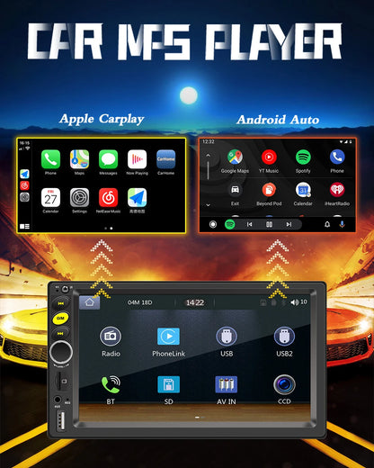Universal 7"/9"/10“ 2DIN Android 13 4+64G Car Stereo Carplay Android Auto GPS Navigation Bluetooth FM RDS Radio WIFI Touchscreen
